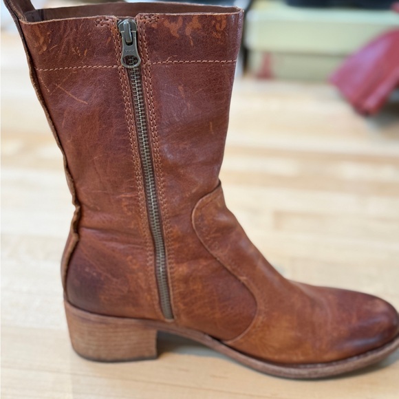 Kork-Ease Brown Leather Ankle Booties - Picture 5 of 9